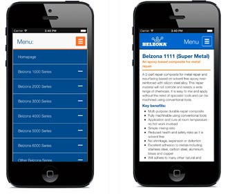 Download the Belzona app Belzona app